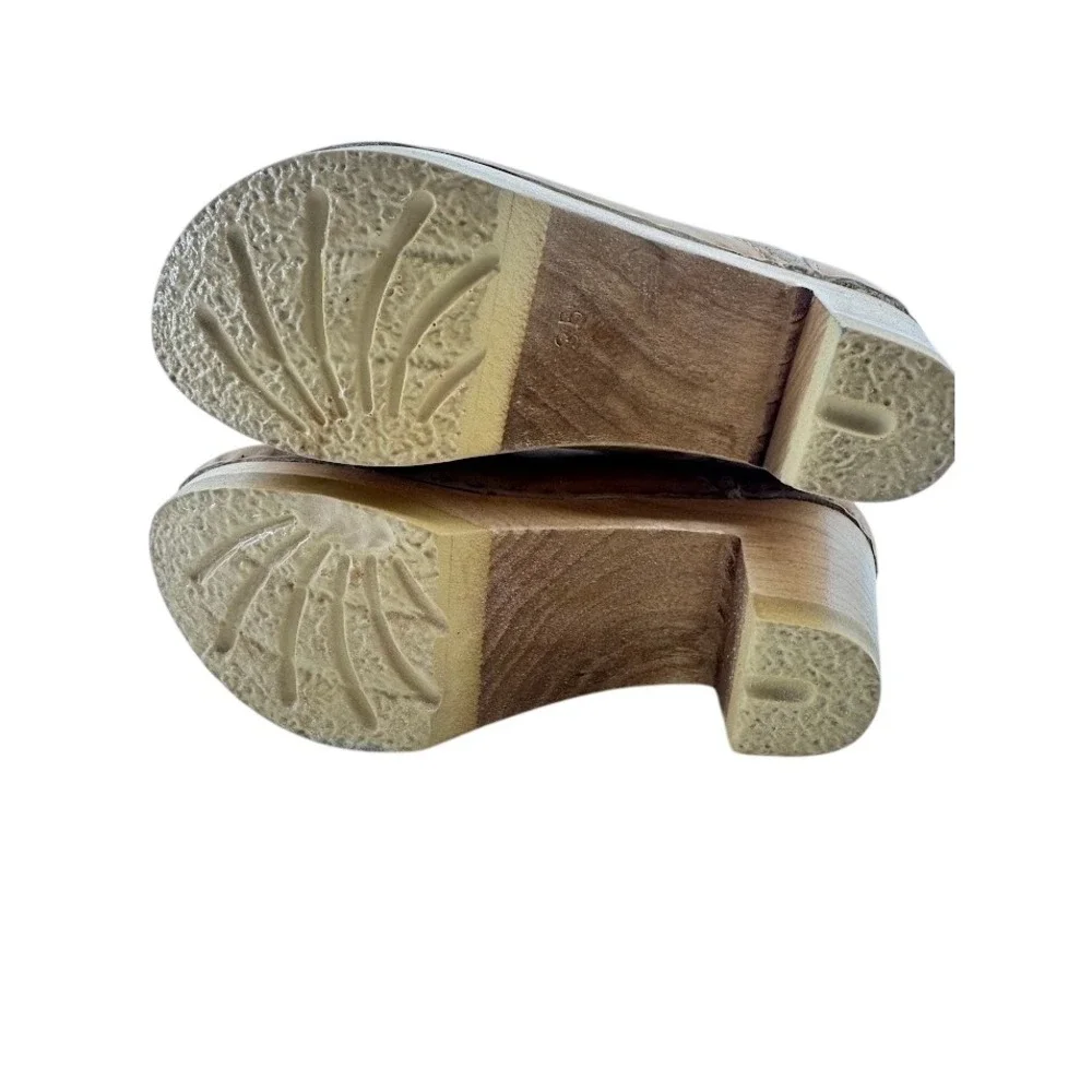 No.6 Mid-Heel Shearling Clog Boots – EU 35